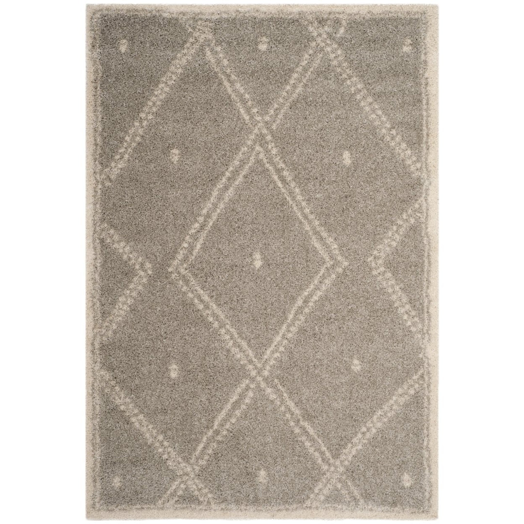 SAFAVIEH Arizona Shag Collection ASG748D Grey / Ivory Rug Image 1