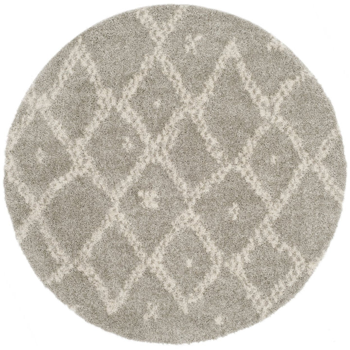 SAFAVIEH Arizona Shag Collection ASG747D Grey / Ivory Rug Image 4