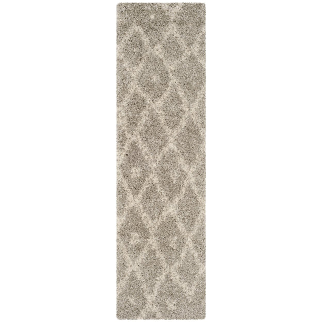 SAFAVIEH Arizona Shag Collection ASG747D Grey / Ivory Rug Image 1