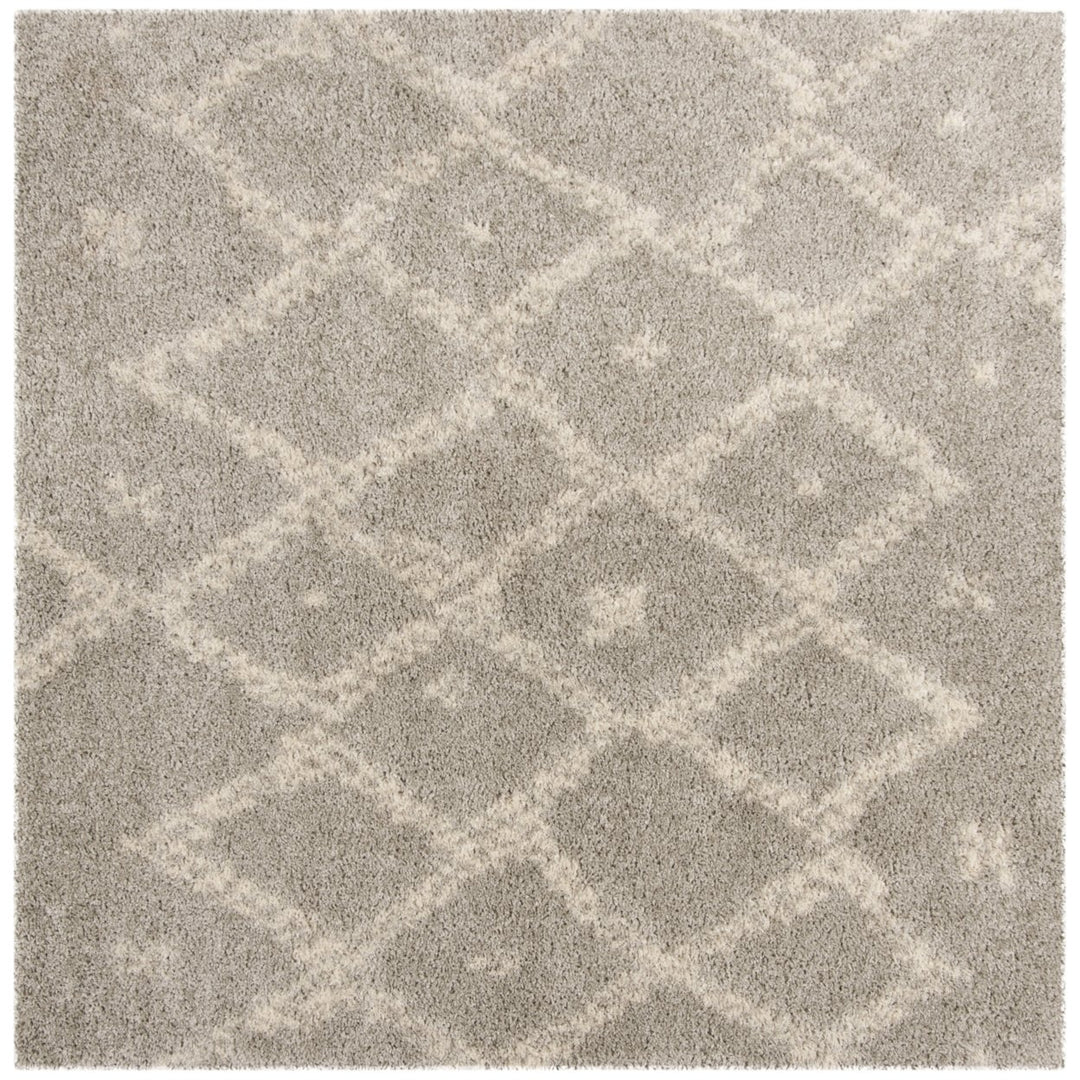 SAFAVIEH Arizona Shag Collection ASG747D Grey / Ivory Rug Image 1