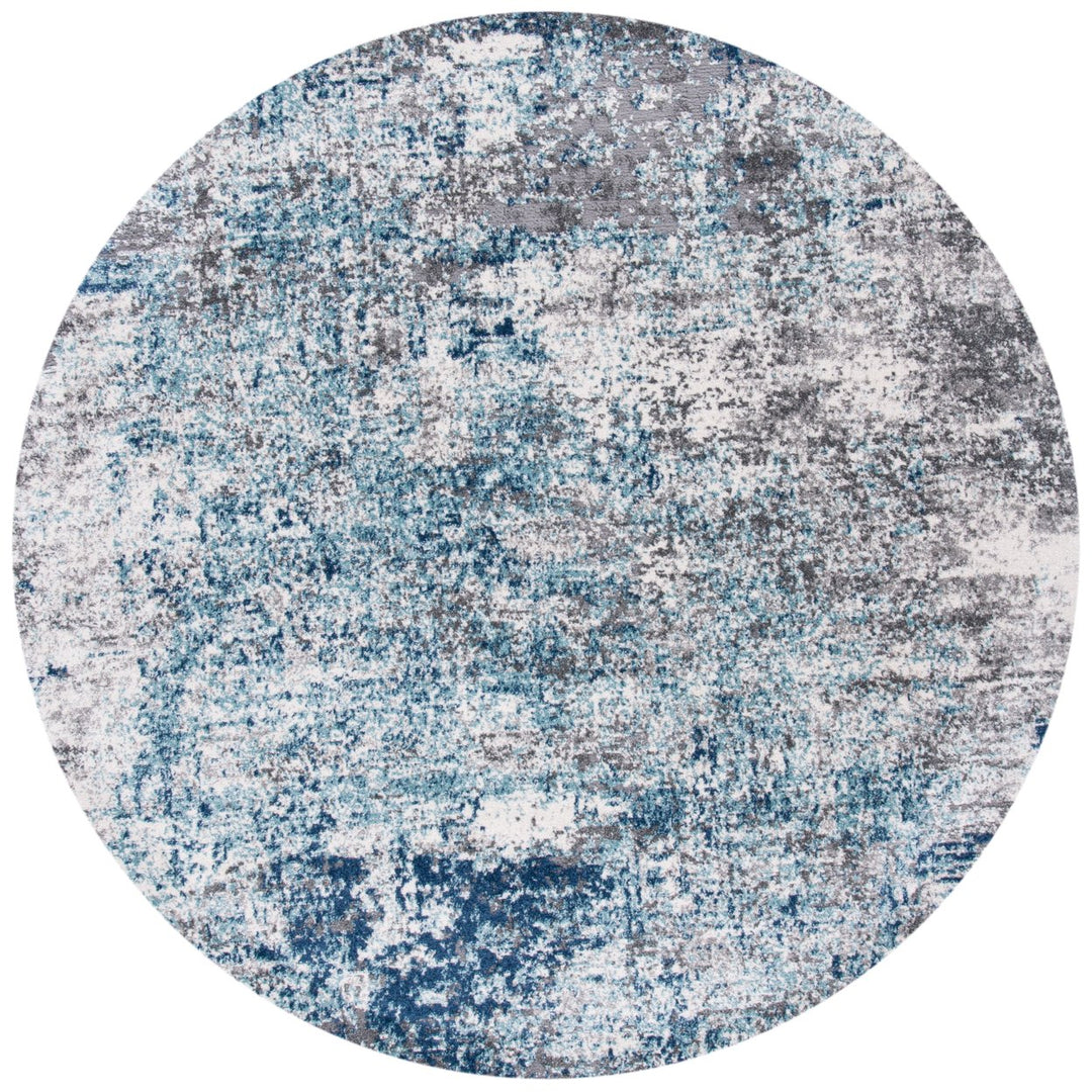 SAFAVIEH Aston Collection ASN705M Light Blue / Grey Rug Image 1