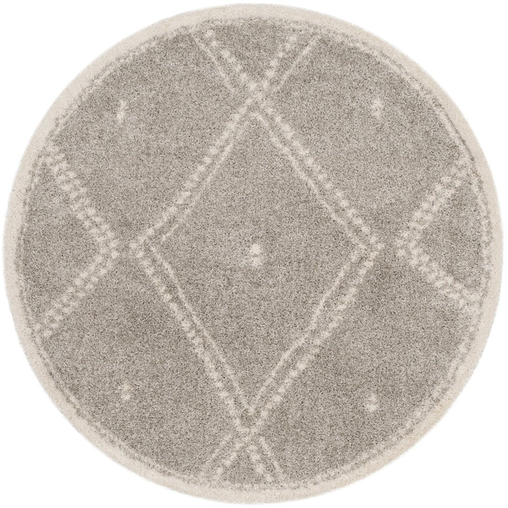 SAFAVIEH Arizona Shag Collection ASG748D Grey / Ivory Rug Image 1