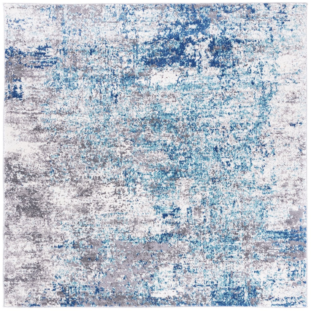 SAFAVIEH Aston Collection ASN705M Light Blue / Grey Rug Image 1