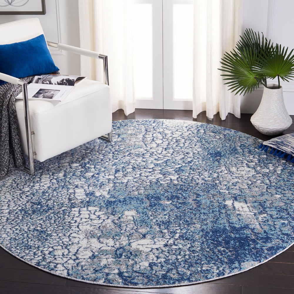 SAFAVIEH Aston Collection ASN706N Navy / Grey Rug Image 2