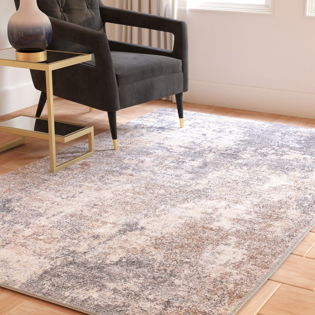 SAFAVIEH Aston Collection ASN710F Light Grey / Grey Rug Image 1