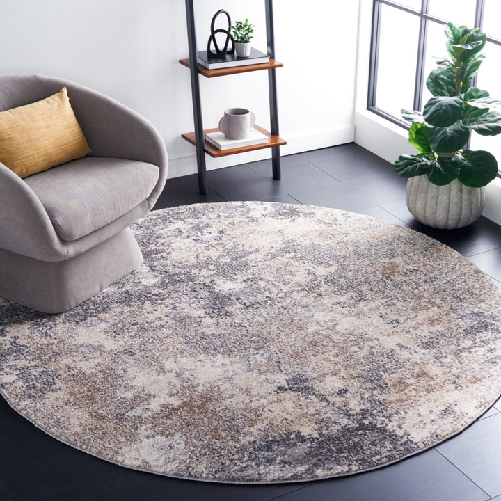 SAFAVIEH Aston Collection ASN710F Light Grey / Grey Rug Image 2