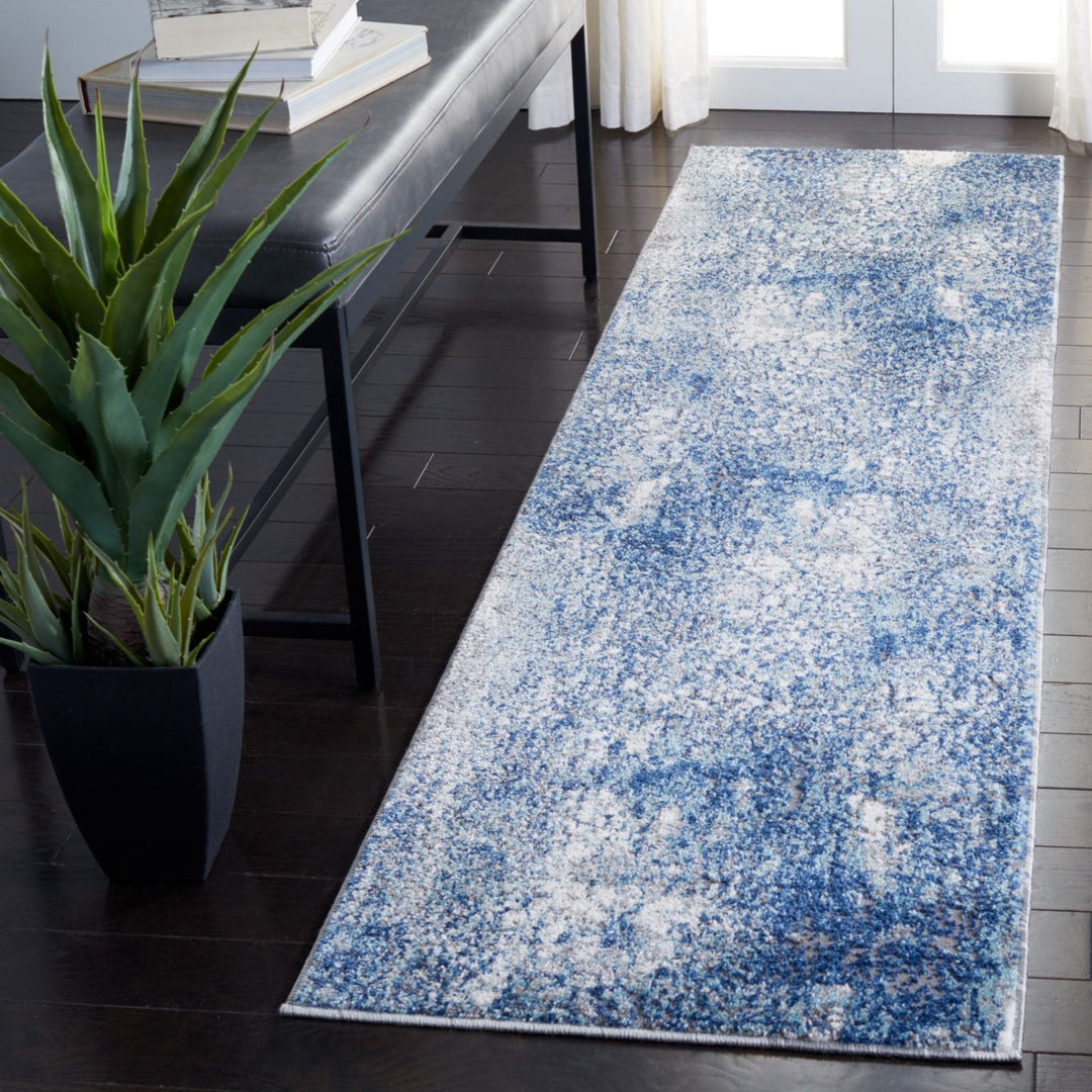 SAFAVIEH Aston Collection ASN706N Navy / Grey Rug Image 3