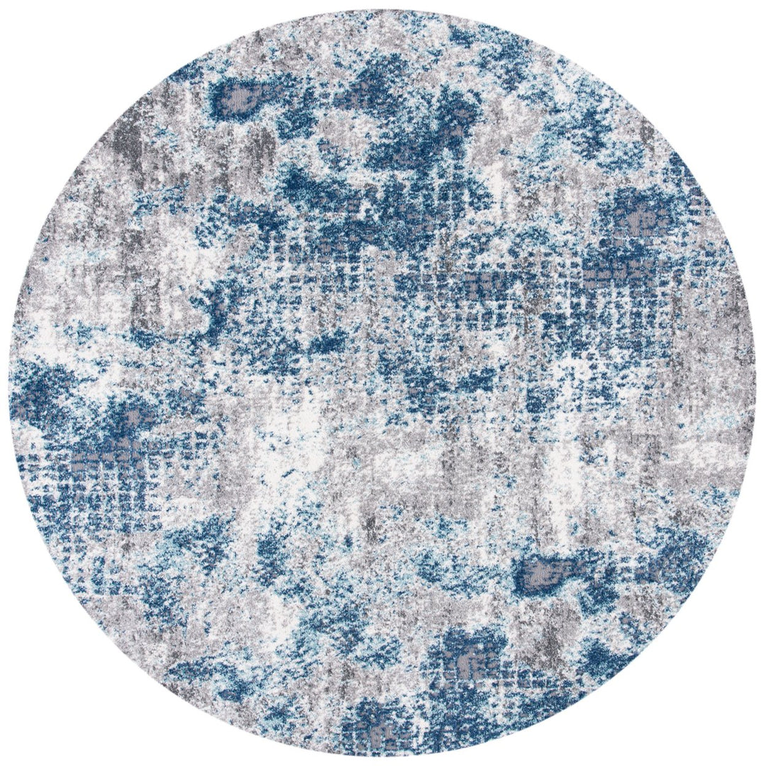 SAFAVIEH Aston Collection ASN704N Navy / Grey Rug Image 1