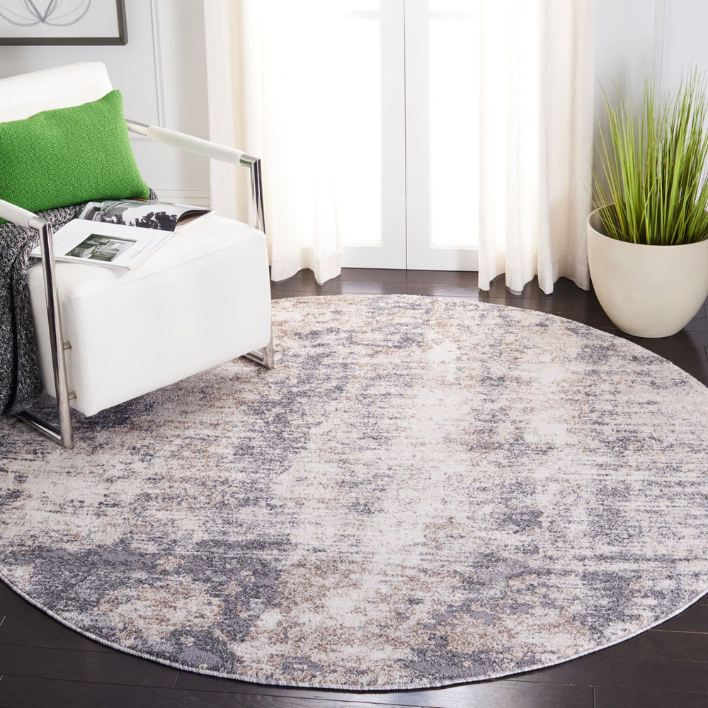 SAFAVIEH Aston Collection ASN713A Ivory / Grey Rug Image 2