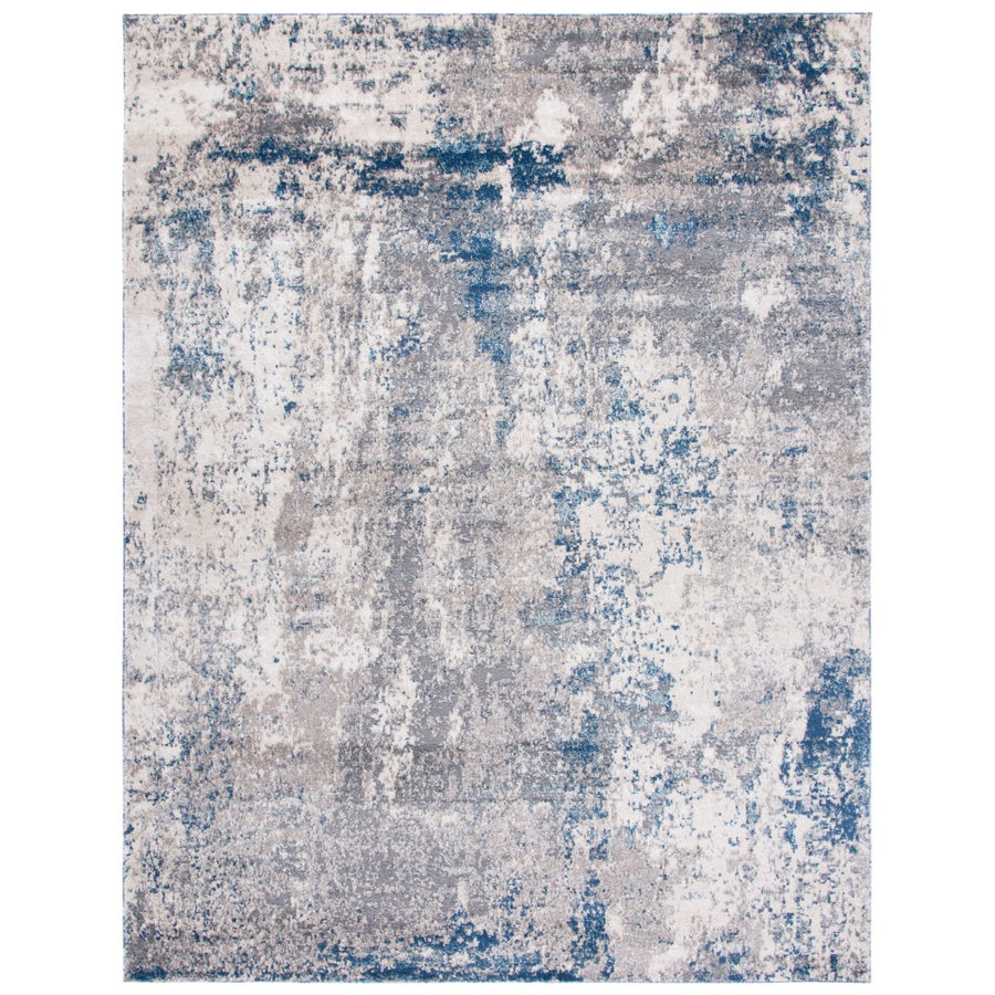 SAFAVIEH Aston Collection ASN718F Grey / Navy Rug Image 1