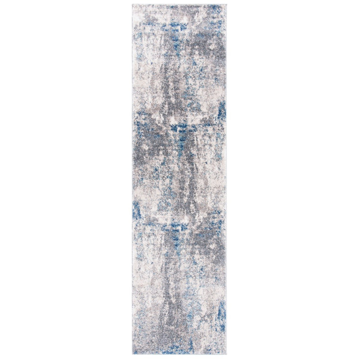 SAFAVIEH Aston Collection ASN718F Grey / Navy Rug Image 1