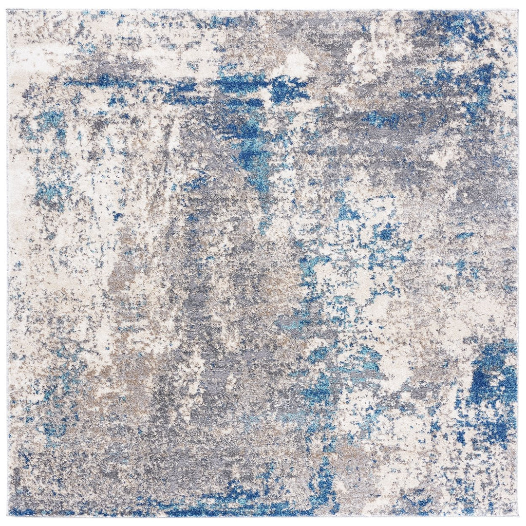 SAFAVIEH Aston Collection ASN718F Grey / Navy Rug Image 5