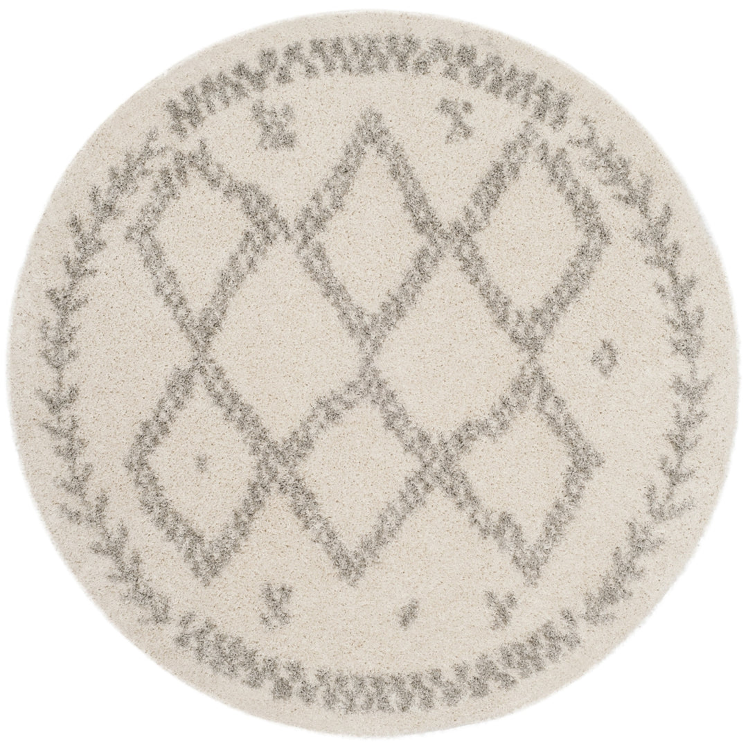 SAFAVIEH Arizona Shag Collection ASG749G Ivory / Grey Rug Image 4