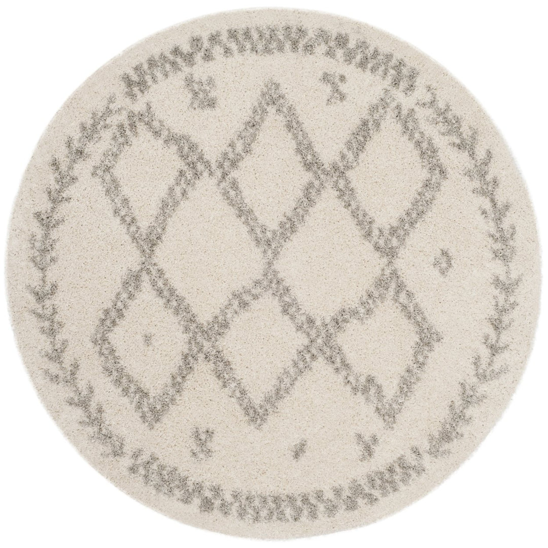 SAFAVIEH Arizona Shag Collection ASG749G Ivory / Grey Rug Image 1