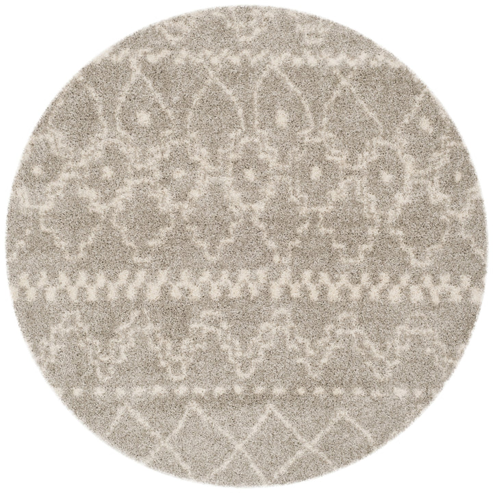 SAFAVIEH Arizona Shag Collection ASG750D Grey / Ivory Rug Image 4