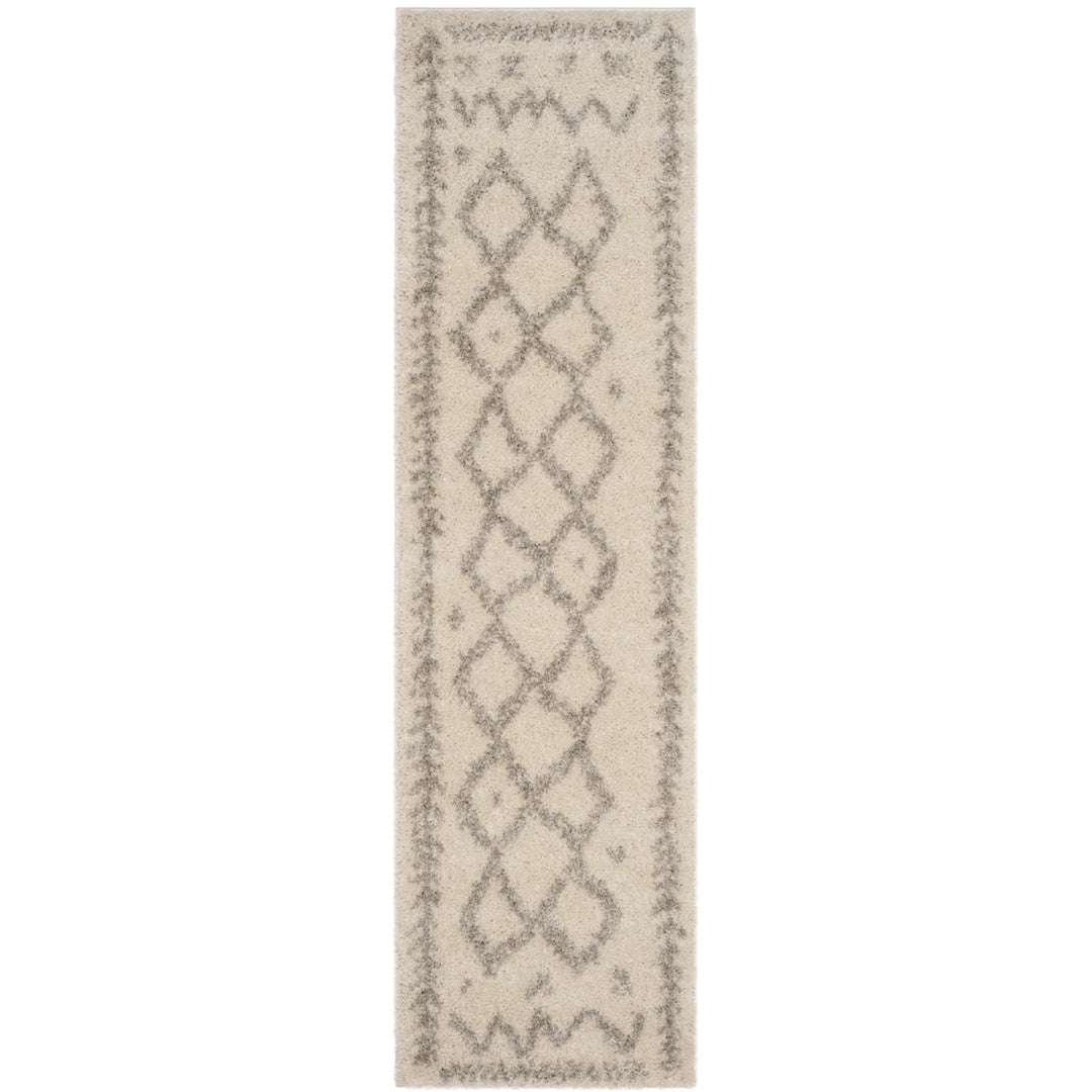 SAFAVIEH Arizona Shag Collection ASG749G Ivory / Grey Rug Image 5