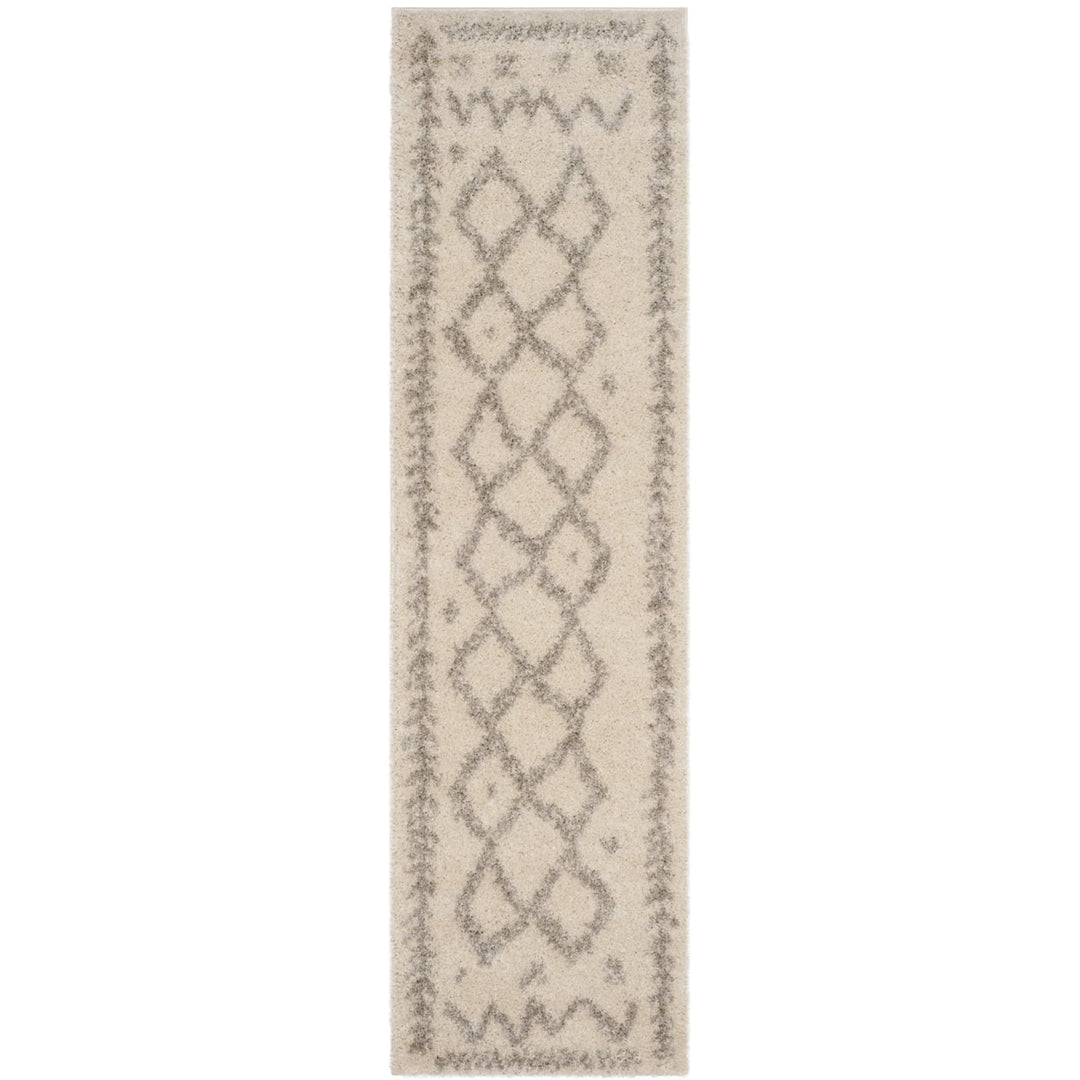 SAFAVIEH Arizona Shag Collection ASG749G Ivory / Grey Rug Image 1