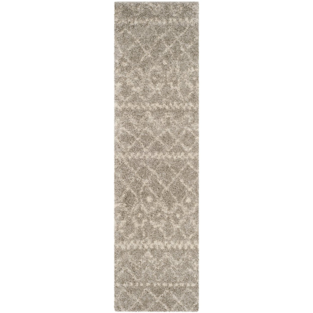 SAFAVIEH Arizona Shag Collection ASG750D Grey / Ivory Rug Image 1