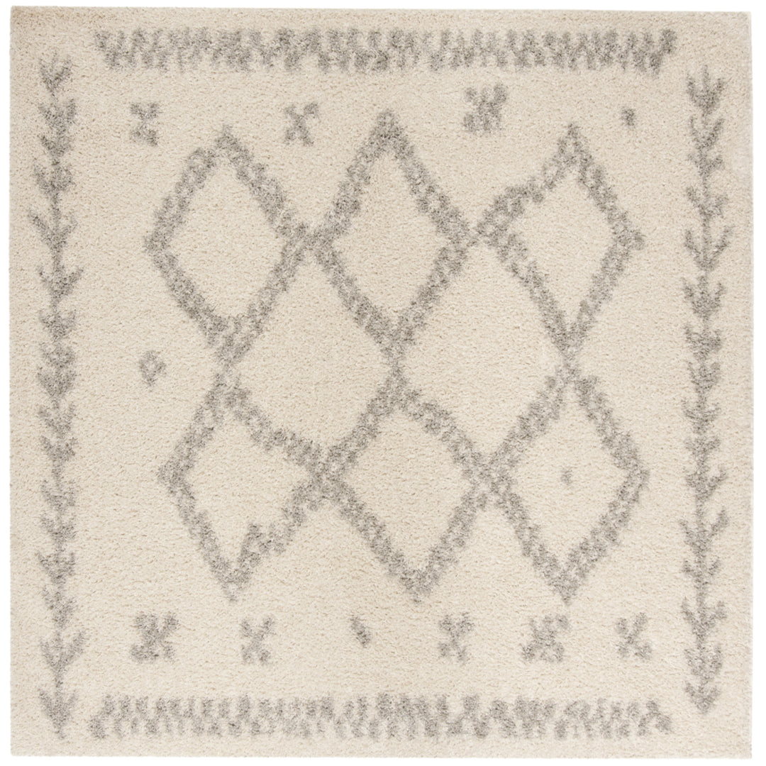 SAFAVIEH Arizona Shag Collection ASG749G Ivory / Grey Rug Image 6