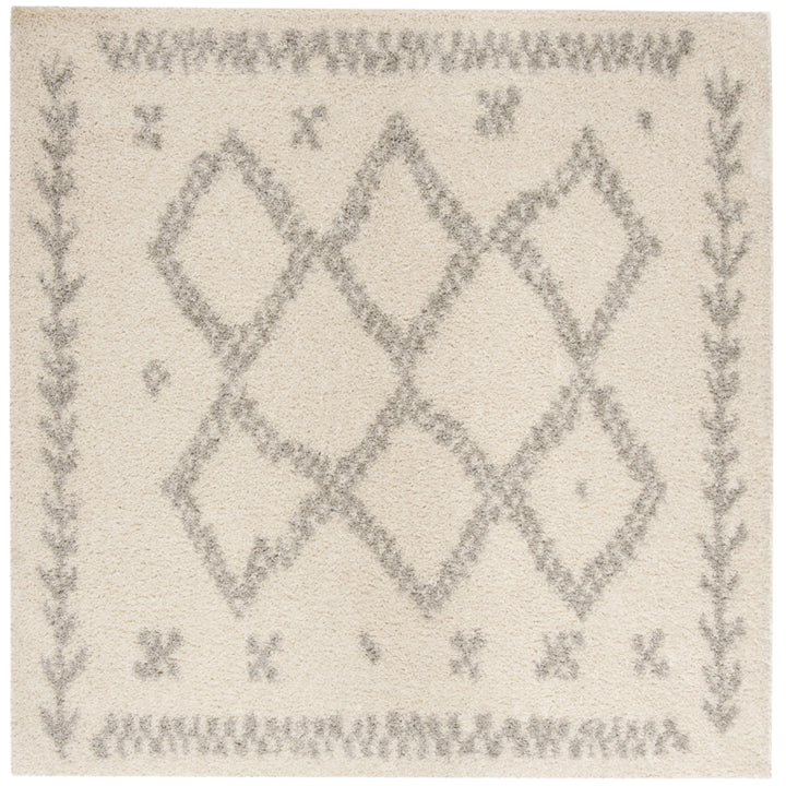 SAFAVIEH Arizona Shag Collection ASG749G Ivory / Grey Rug Image 6