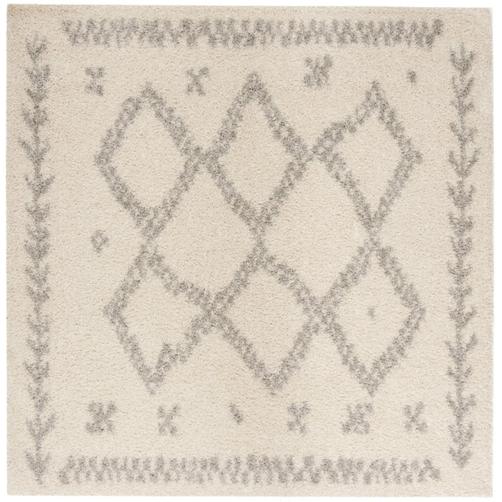 SAFAVIEH Arizona Shag Collection ASG749G Ivory / Grey Rug Image 1