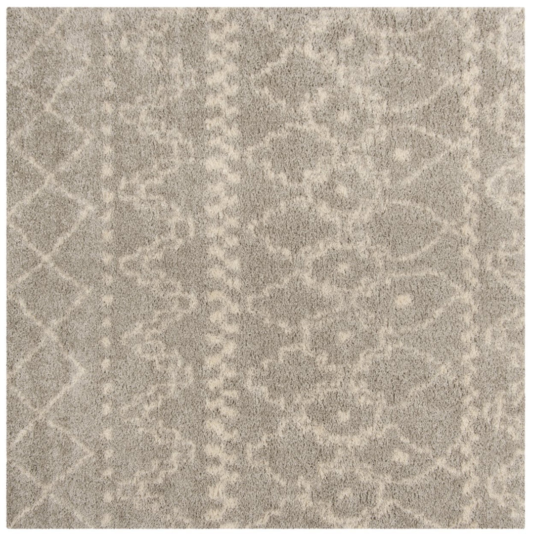 SAFAVIEH Arizona Shag Collection ASG750D Grey / Ivory Rug Image 1