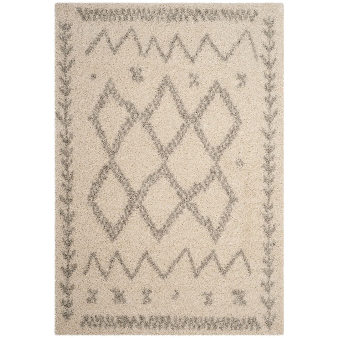 SAFAVIEH Arizona Shag Collection ASG749G Ivory / Grey Rug Image 9