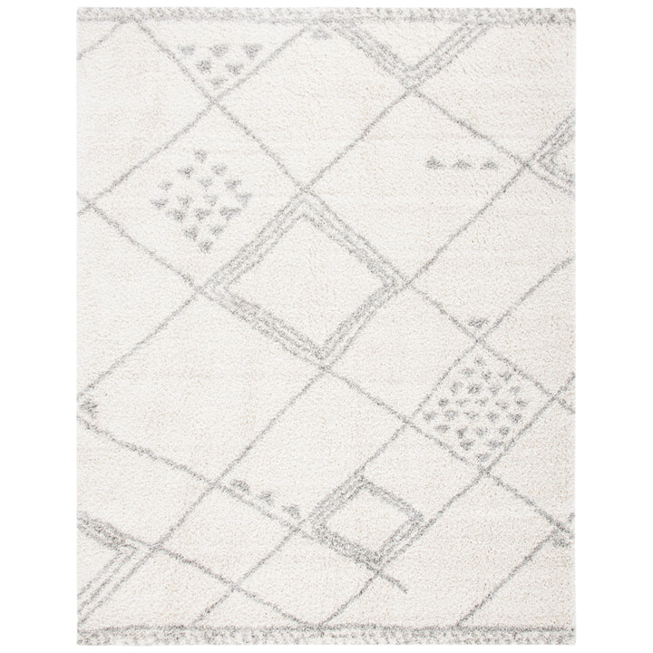 SAFAVIEH Arizona Shag Collection ASG751G Ivory / Grey Rug Image 1