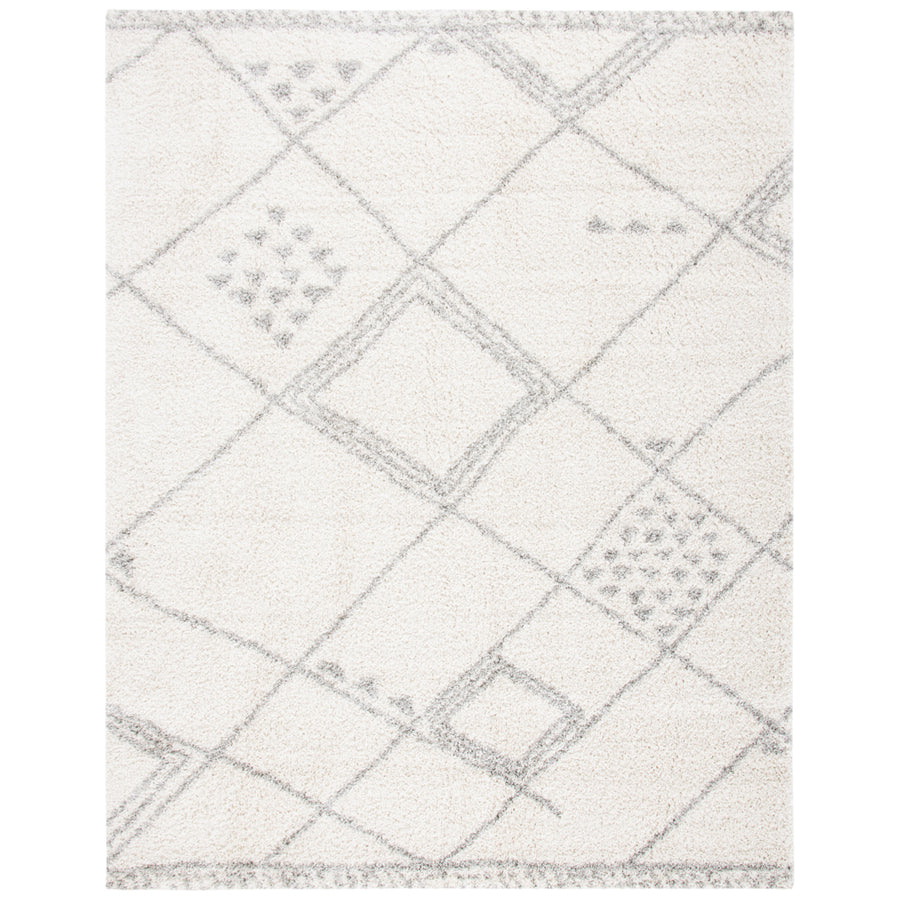 SAFAVIEH Arizona Shag Collection ASG751G Ivory / Grey Rug Image 1