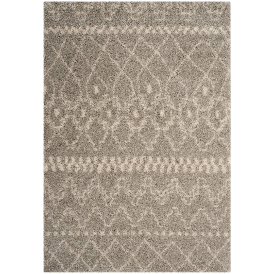 SAFAVIEH Arizona Shag Collection ASG750D Grey / Ivory Rug Image 9