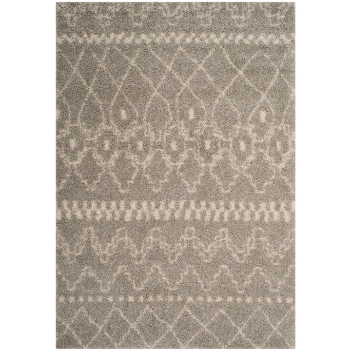 SAFAVIEH Arizona Shag Collection ASG750D Grey / Ivory Rug Image 9