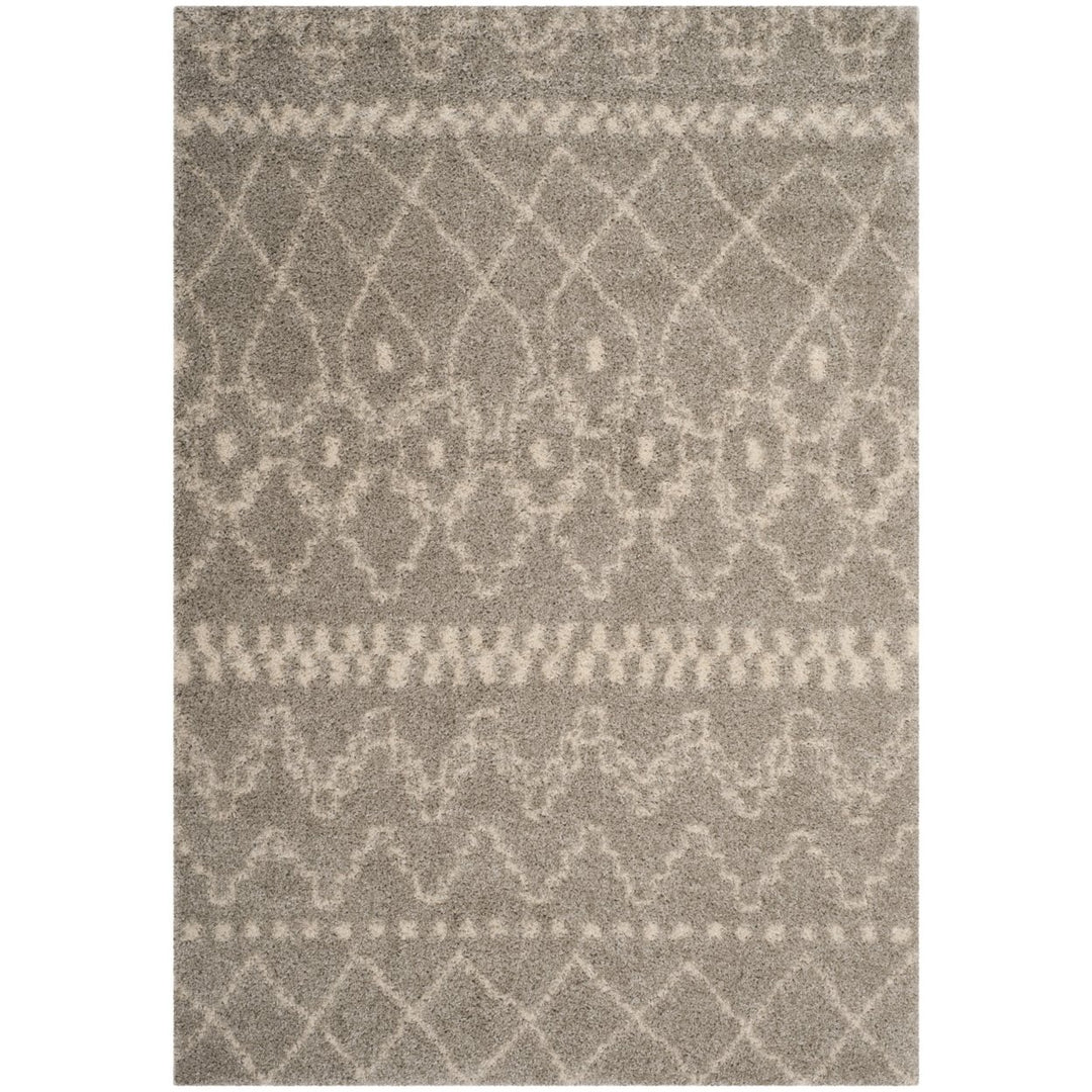 SAFAVIEH Arizona Shag Collection ASG750D Grey / Ivory Rug Image 1