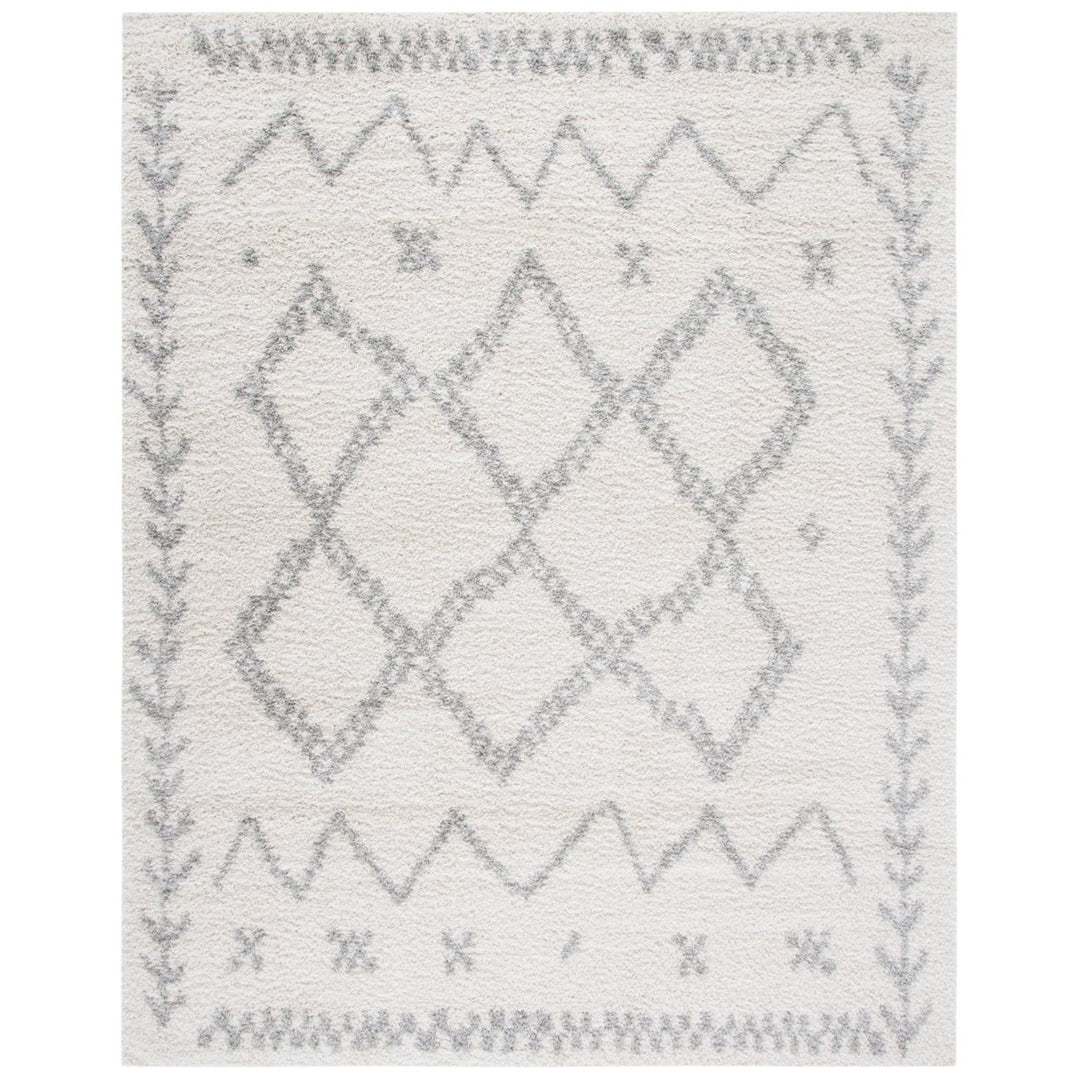 SAFAVIEH Arizona Shag Collection ASG749G Ivory / Grey Rug Image 1