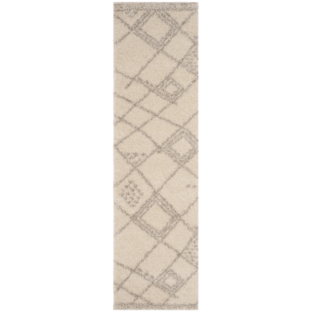 SAFAVIEH Arizona Shag Collection ASG751G Ivory / Grey Rug Image 5