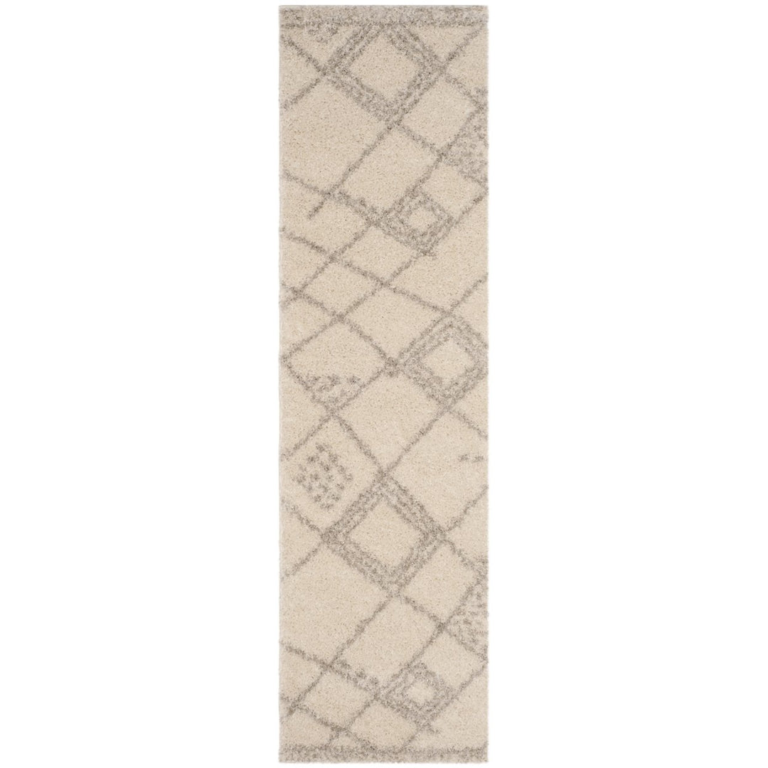 SAFAVIEH Arizona Shag Collection ASG751G Ivory / Grey Rug Image 1