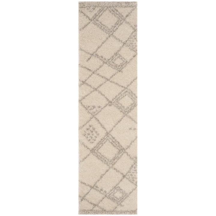 SAFAVIEH Arizona Shag Collection ASG751G Ivory / Grey Rug Image 1