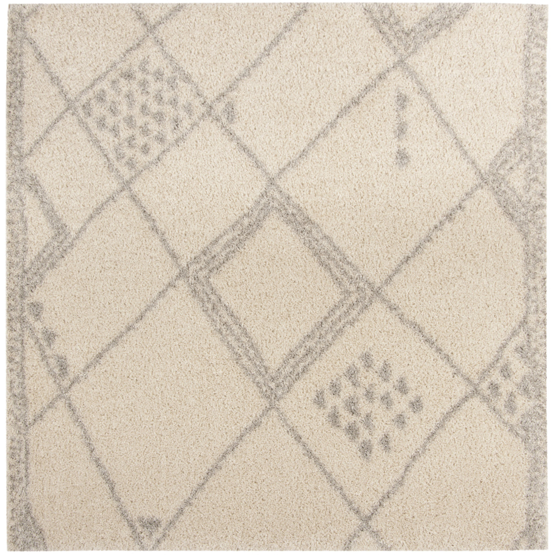 SAFAVIEH Arizona Shag Collection ASG751G Ivory / Grey Rug Image 6