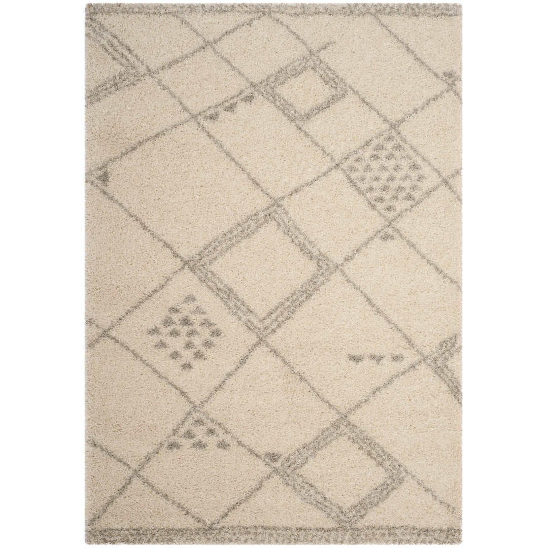 SAFAVIEH Arizona Shag Collection ASG751G Ivory / Grey Rug Image 10