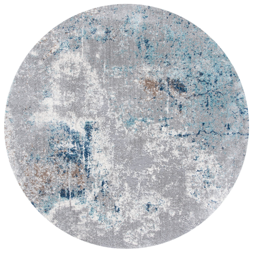 SAFAVIEH Aston Collection ASN708F Grey / Blue Rug Image 3