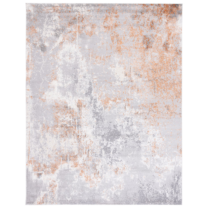 SAFAVIEH Aston Collection ASN708P Grey / Rust Rug Image 1