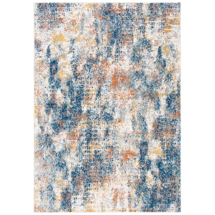 SAFAVIEH Aston Collection ASN704M Navy / Gold Rug Image 1