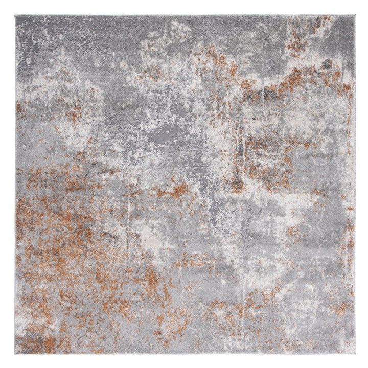 SAFAVIEH Aston Collection ASN708P Grey / Rust Rug Image 6