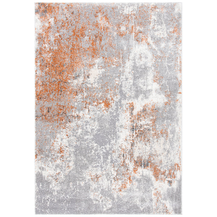 SAFAVIEH Aston Collection ASN708P Grey / Rust Rug Image 10