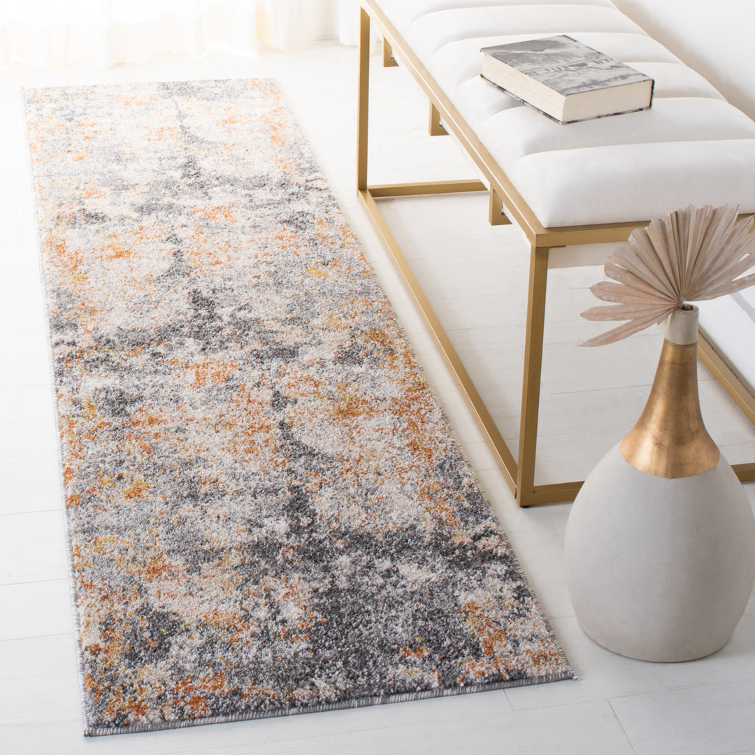 SAFAVIEH Aston Collection ASN710G Grey / Gold Rug Image 3