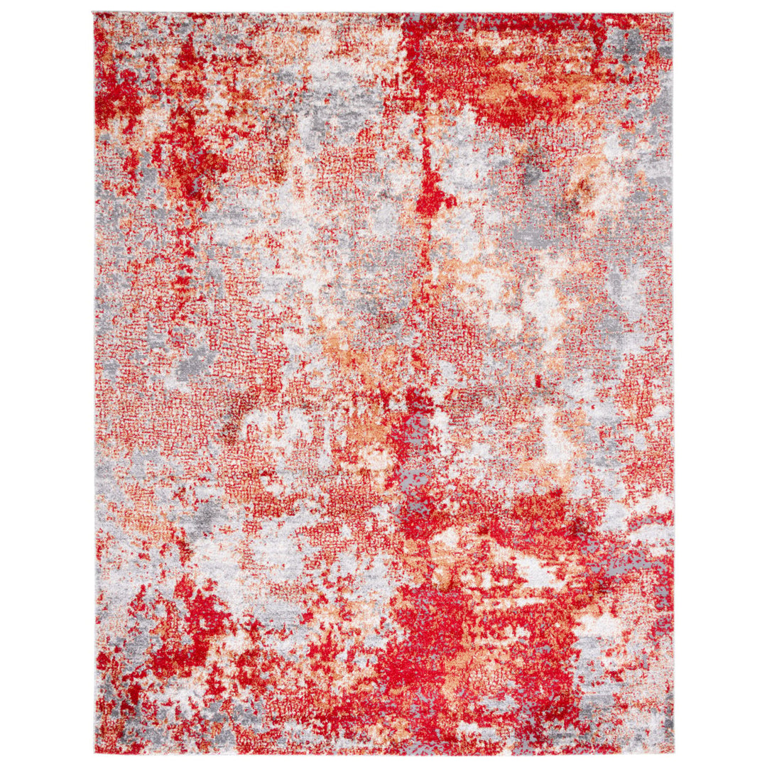 SAFAVIEH Aston Collection ASN710Q Red / Grey Rug Image 11