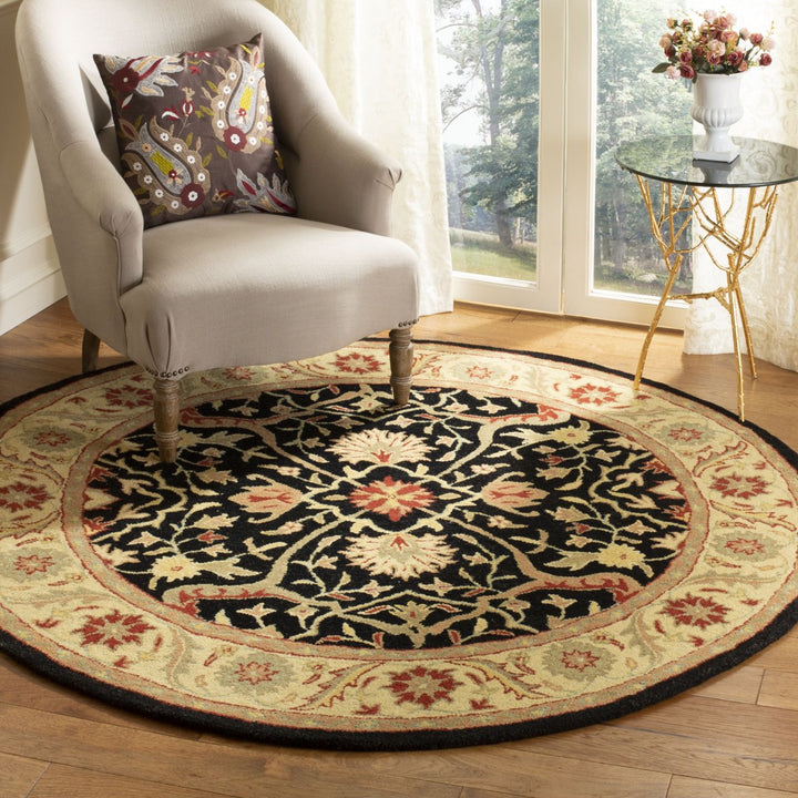 SAFAVIEH Antiquity Collection AT14B Handmade Black Rug Image 2