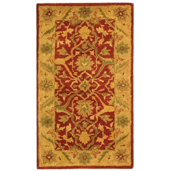 SAFAVIEH Antiquity Collection AT14C Handmade Rust Rug Image 4