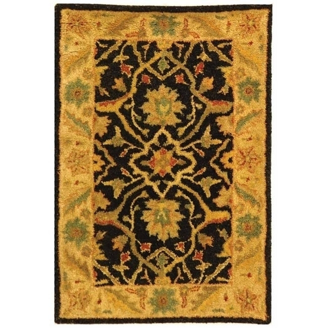 SAFAVIEH Antiquity Collection AT14B Handmade Black Rug Image 7