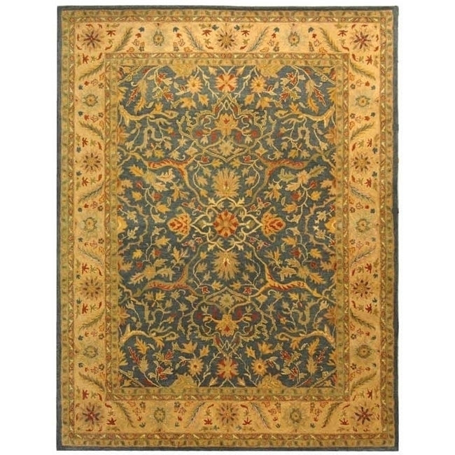 SAFAVIEH Antiquity Collection AT14E Handmade Blue Rug Image 1