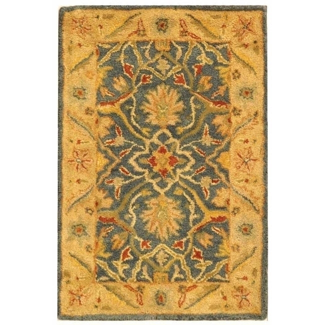 SAFAVIEH Antiquity Collection AT14E Handmade Blue Rug Image 2